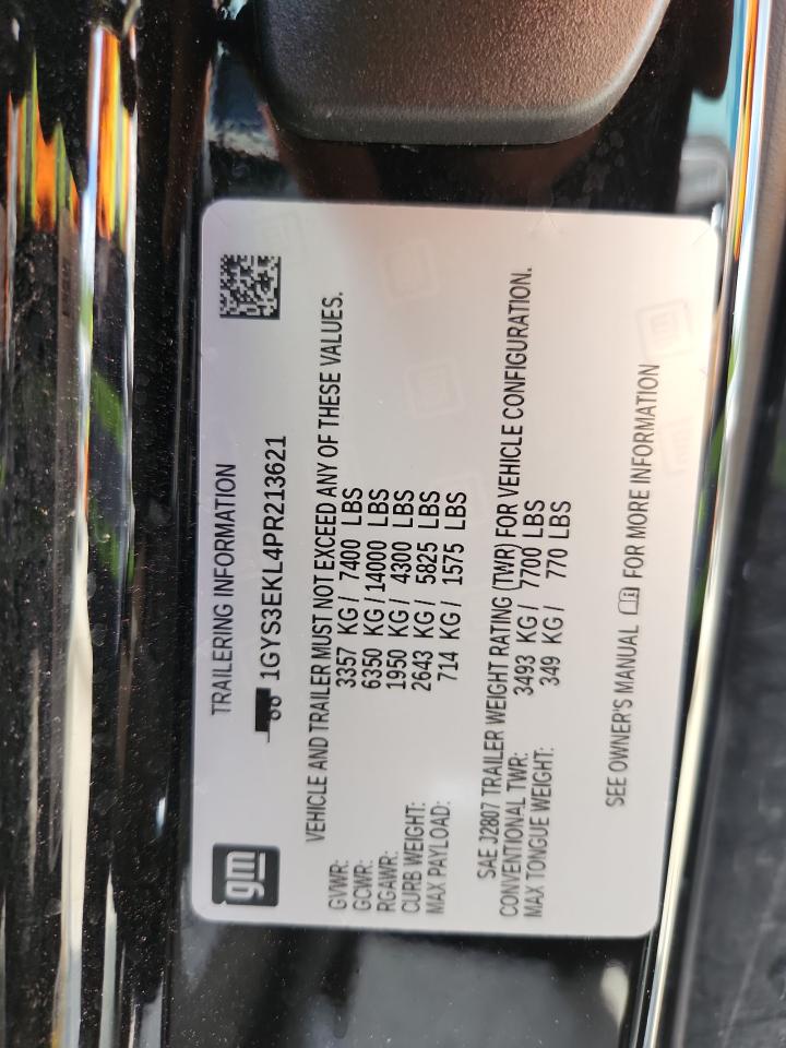 2023 Cadillac Escalade Sport VIN: 1GYS3EKL4PR213621 Lot: 63505025