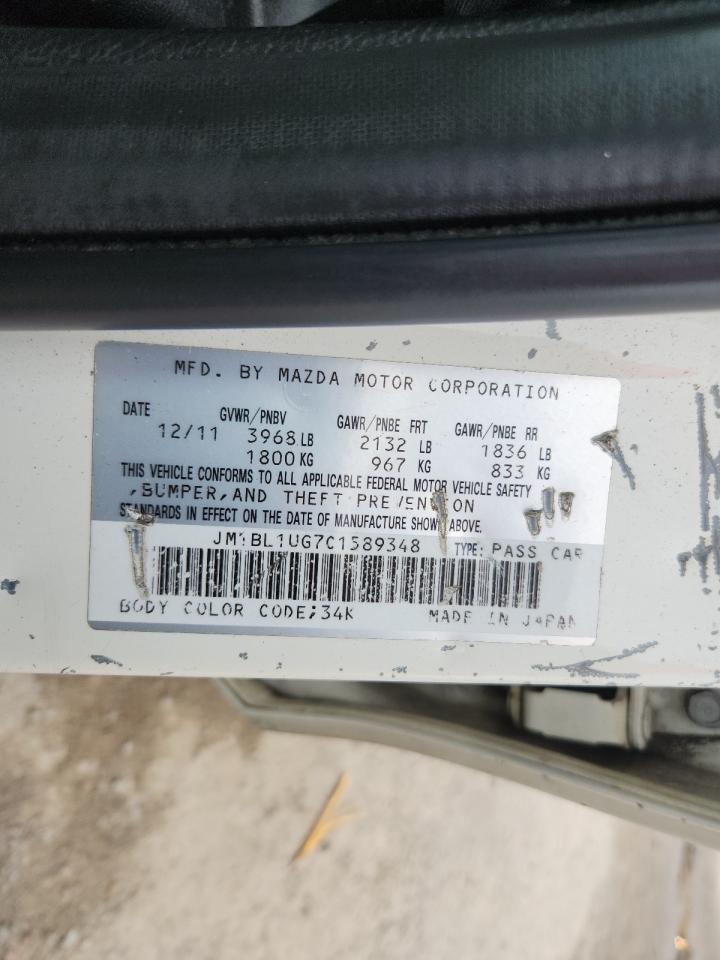 2012 Mazda 3 I VIN: JM1BL1UG7C1589348 Lot: 63299875