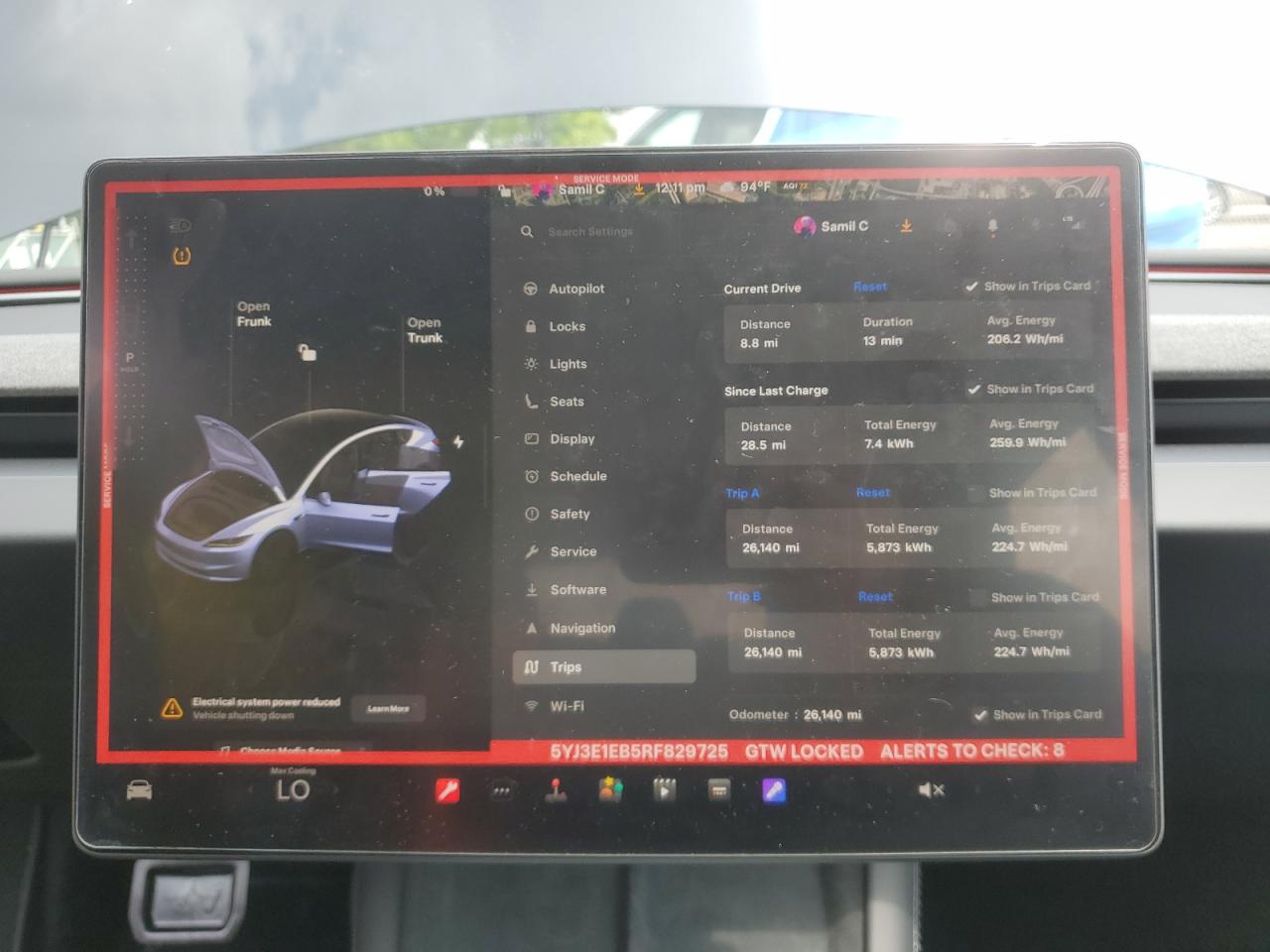 2024 Tesla Model 3 VIN: 5YJ3E1EB5RF829725 Lot: 70260185