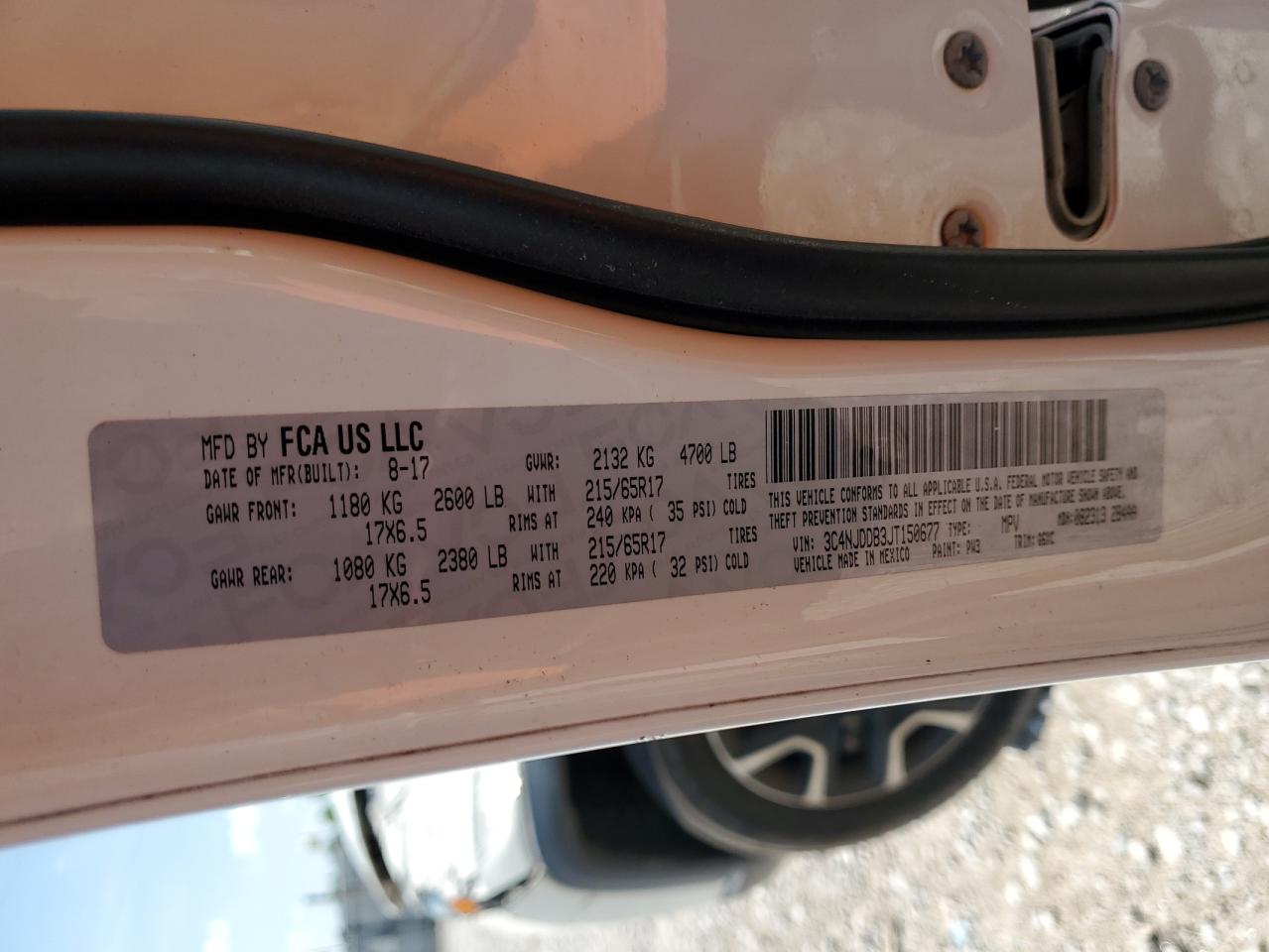 2018 Jeep Compass Trailhawk VIN: 3C4NJDDB3JT150677 Lot: 65886775