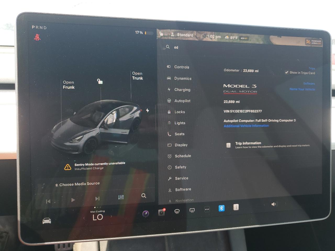 2023 Tesla Model 3 VIN: 5YJ3E1EC2PF652377 Lot: 62183255