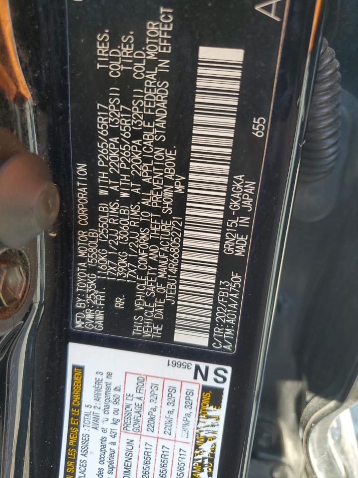 2006 Toyota 4Runner Sr5 VIN: JTEBU14R668052721 Lot: 63525075