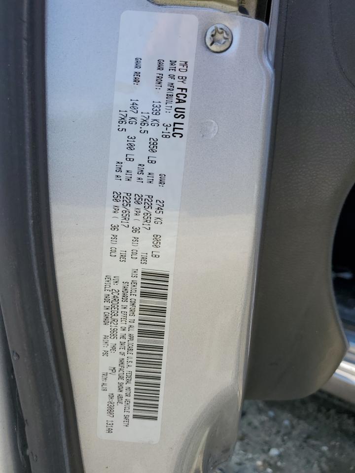 2018 Dodge Grand Caravan Gt VIN: 2C4RDGEG9JR219685 Lot: 64012885