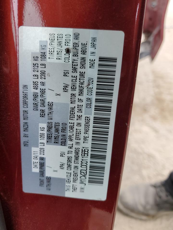 2012 Mazda 5 VIN: JM1CW2DL0C0115651 Lot: 64635705