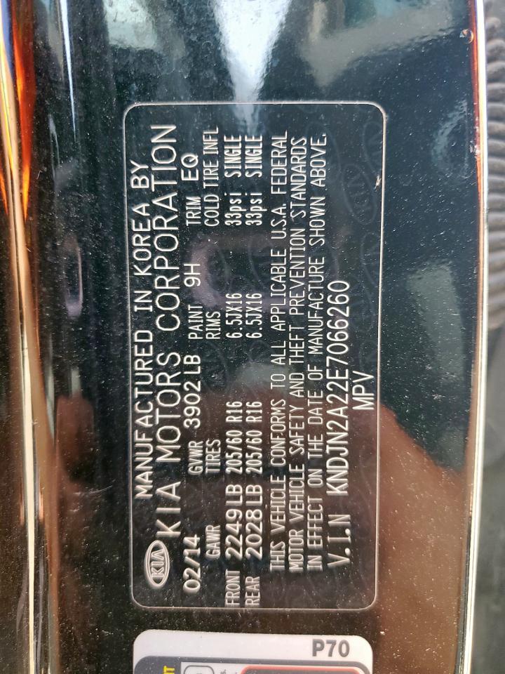2014 Kia Soul VIN: KNDJN2A22E7066260 Lot: 62842315