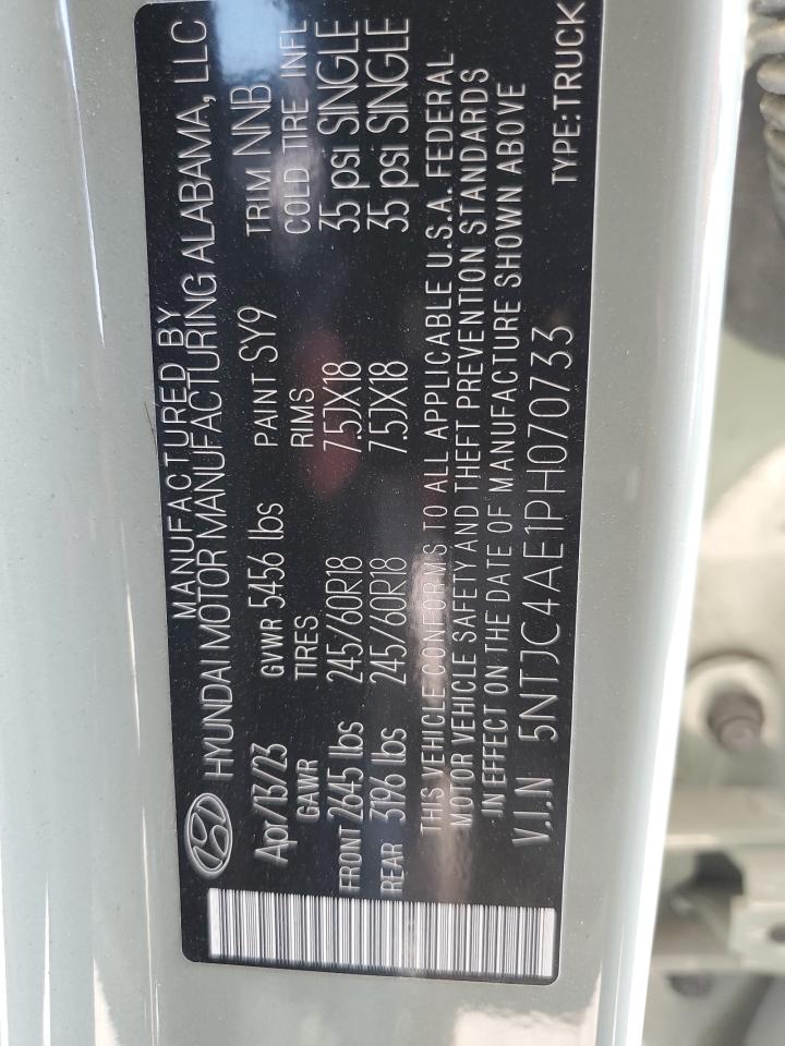 2023 Hyundai Santa Cruz Sel VIN: 5NTJC4AE1PH070733 Lot: 64904175