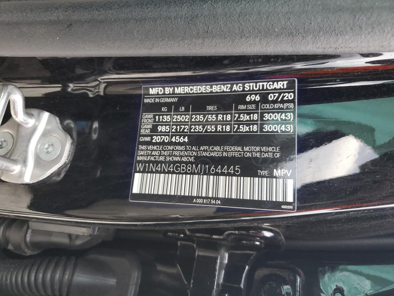2021 Mercedes-Benz Gla 250 VIN: W1N4N4GB8MJ164445 Lot: 64467755