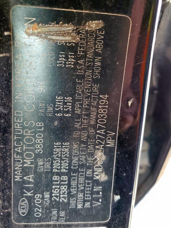 2010 Kia Soul + VIN: KNDJT2A27A7038194 Lot: 67069825