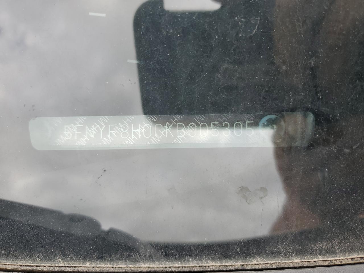 2019 Honda Passport Elite VIN: 5FNYF8H00KB005305 Lot: 63369345