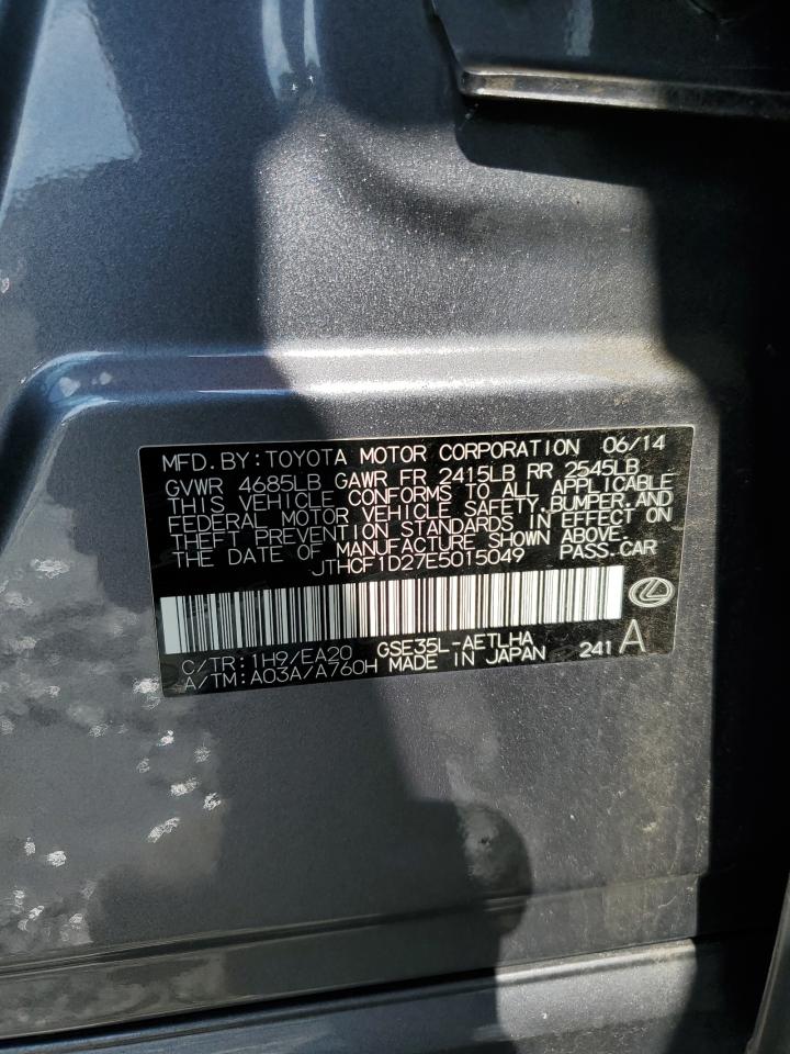 2014 Lexus Is 250 VIN: JTHCF1D27E5015049 Lot: 64075275