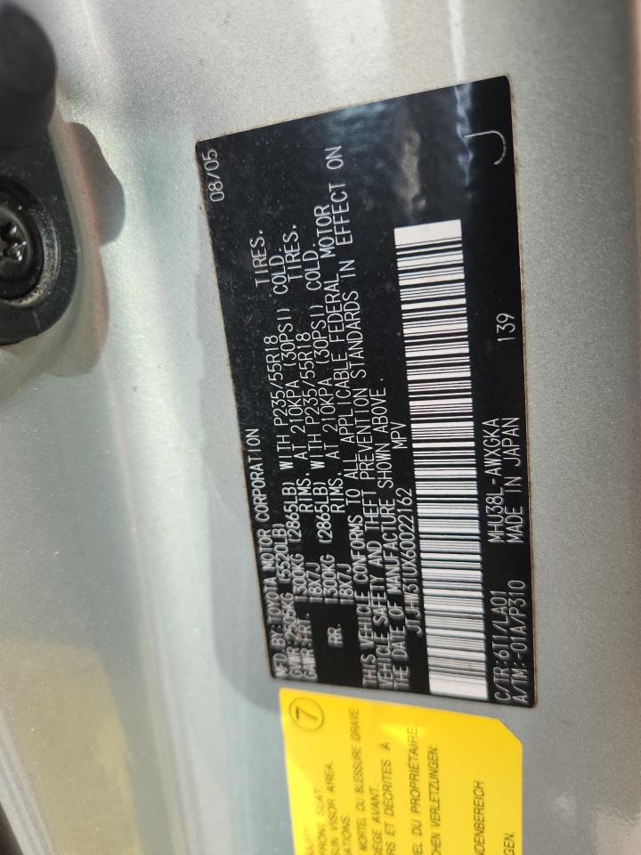 2006 Lexus Rx 400 VIN: JTJHW31UX60022162 Lot: 63523945
