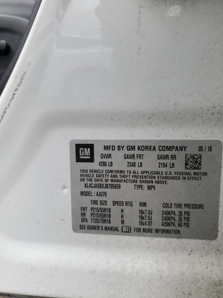 2018 Buick Encore Preferred VIN: KL4CJASBXJB705659 Lot: 65038905