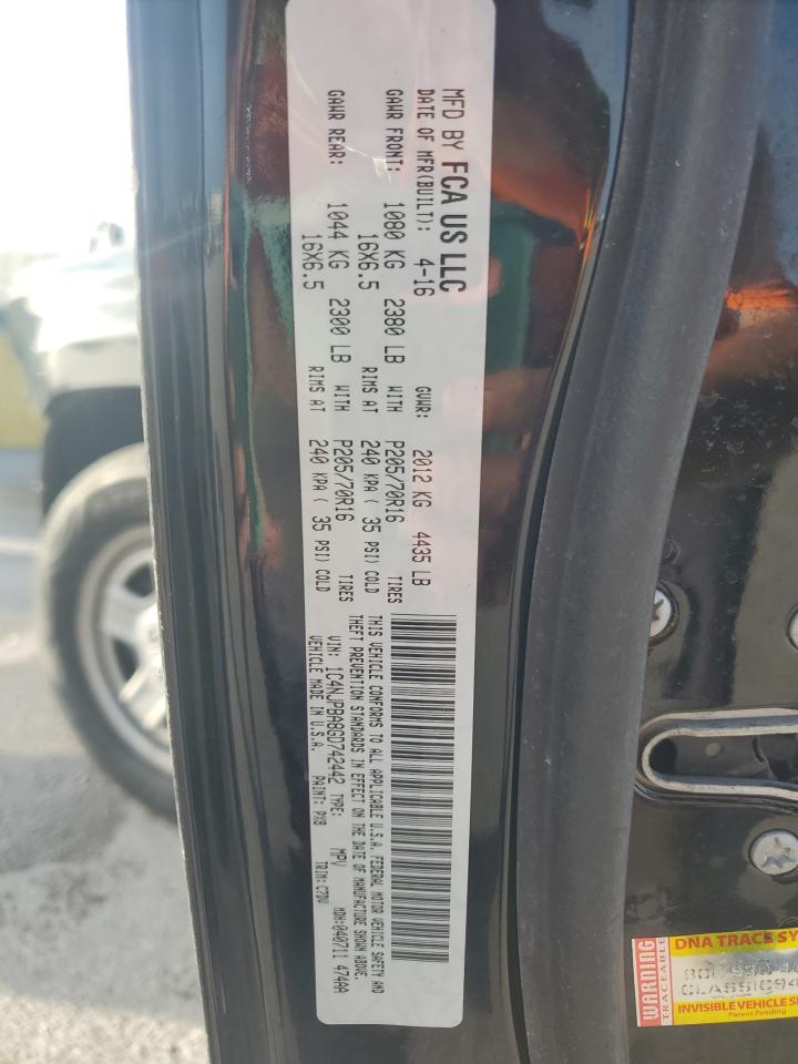 2016 Jeep Patriot Sport VIN: 1C4NJPBA8GD742442 Lot: 62652065