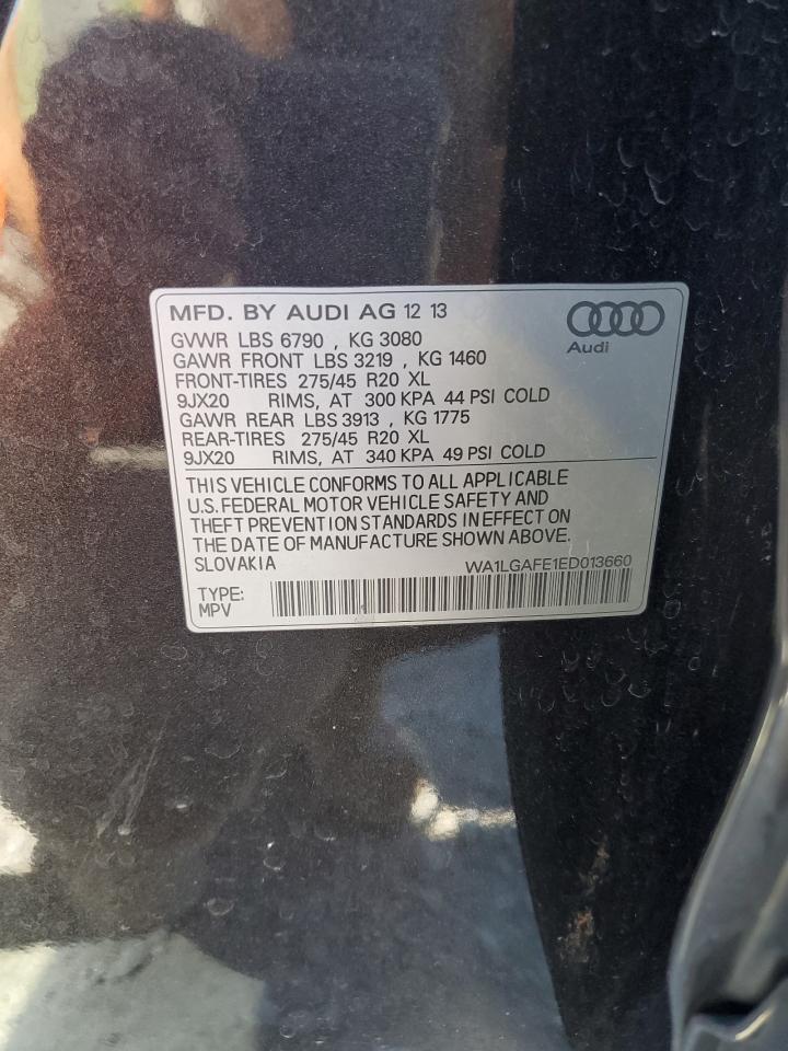 2014 Audi Q7 Premium Plus VIN: WA1LGAFE1ED013660 Lot: 65507655