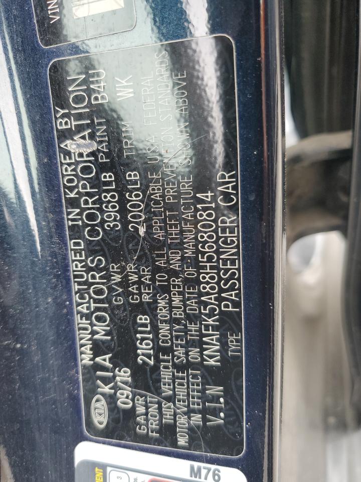 2017 Kia Forte Lx VIN: KNAFK5A88H5680814 Lot: 63389485