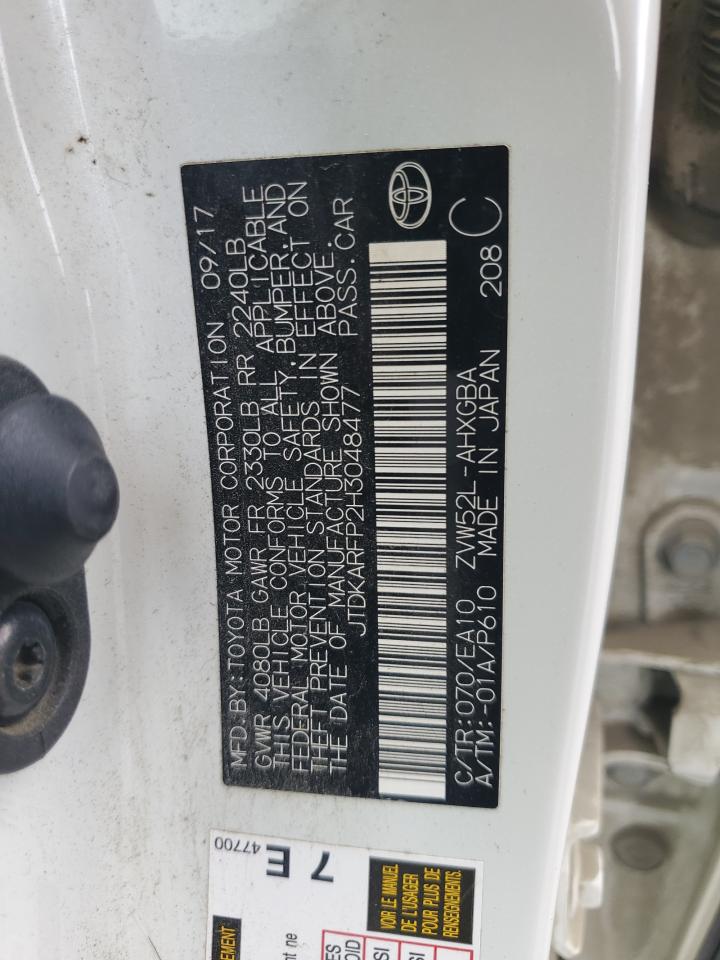 2017 Toyota Prius Prime VIN: JTDKARFP2H3048477 Lot: 64465355