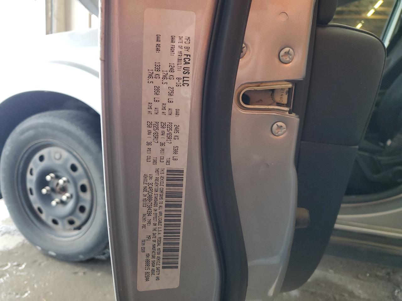 2017 Dodge Journey Se VIN: 3C4PDCAB8HT504394 Lot: 65184465