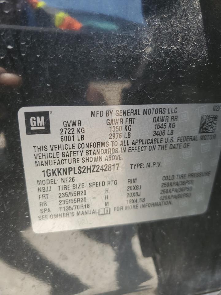 2024 GMC Acadia Denali VIN: 1GKKNPLS2HZ242817 Lot: 64657555