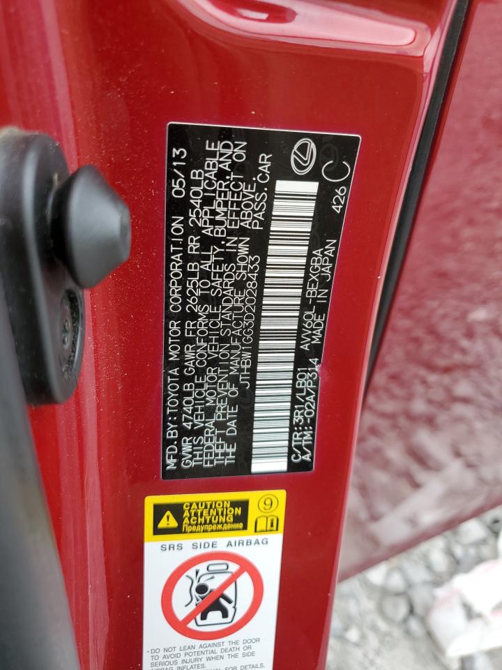 jthbw1gg3d2028433 JTHBW1GG3D2028433 2013 Lexus Es 300H