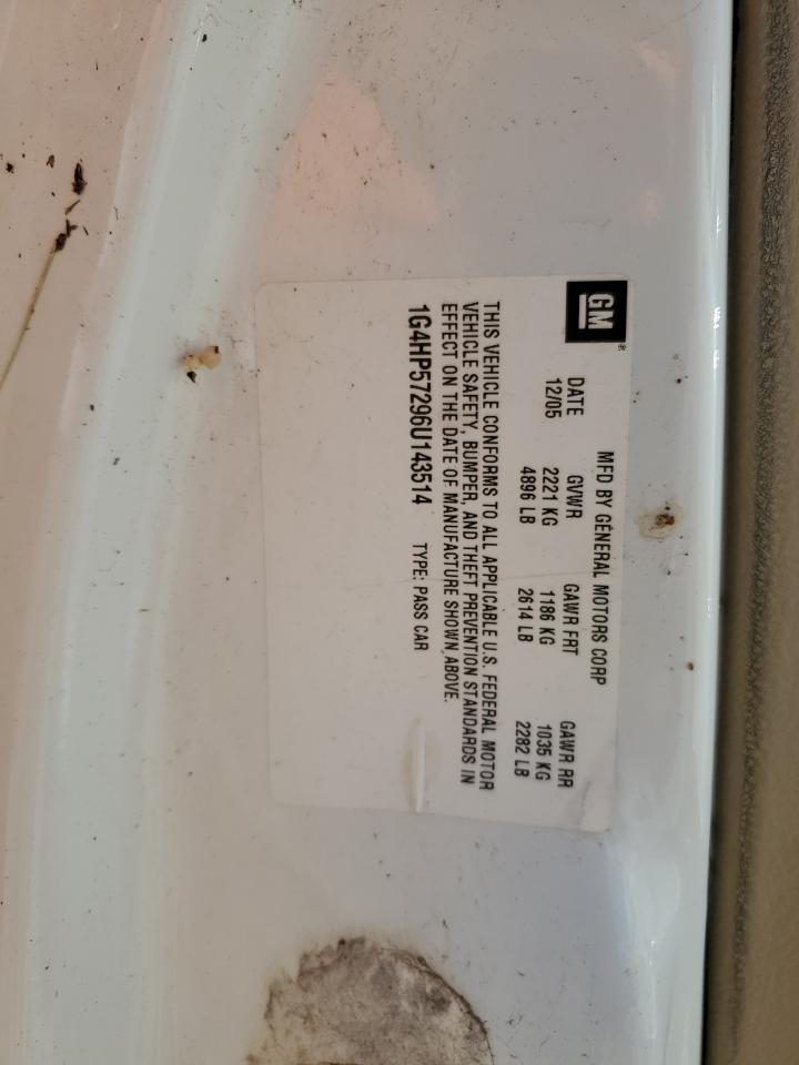 2006 Buick Lucerne Cx VIN: 1G4HP57296U143514 Lot: 63160695