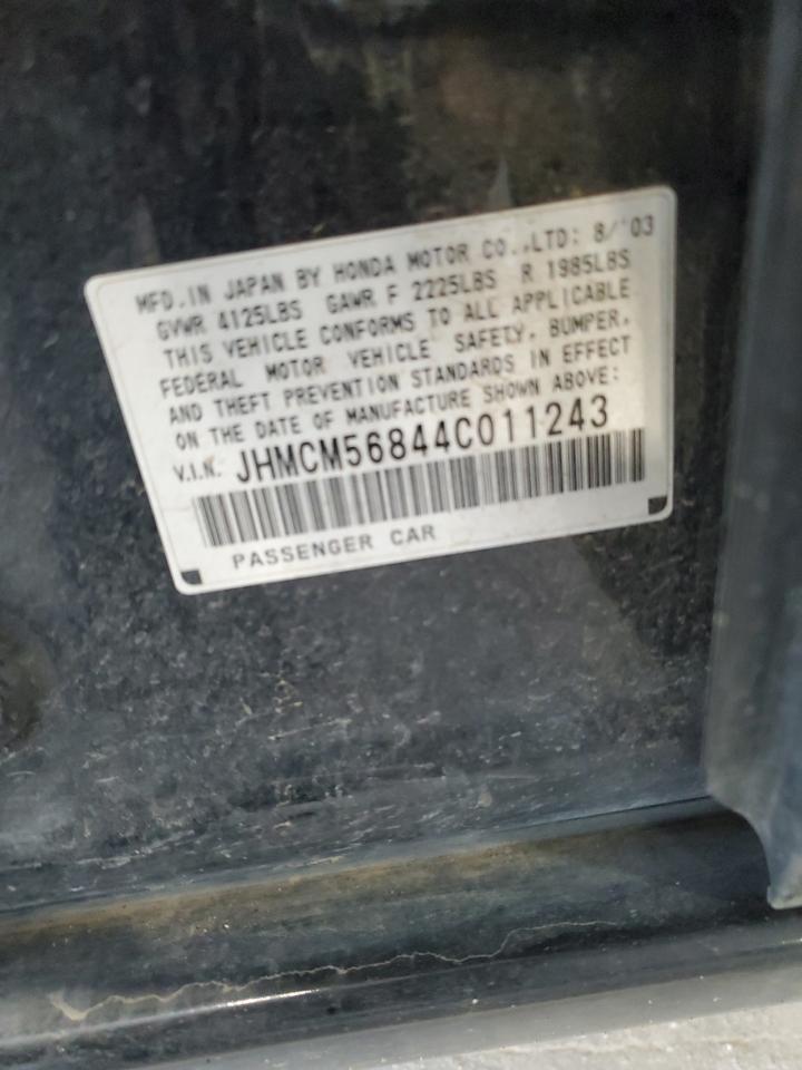 2004 Honda Accord Ex VIN: JHMCM56844C011243 Lot: 63688995