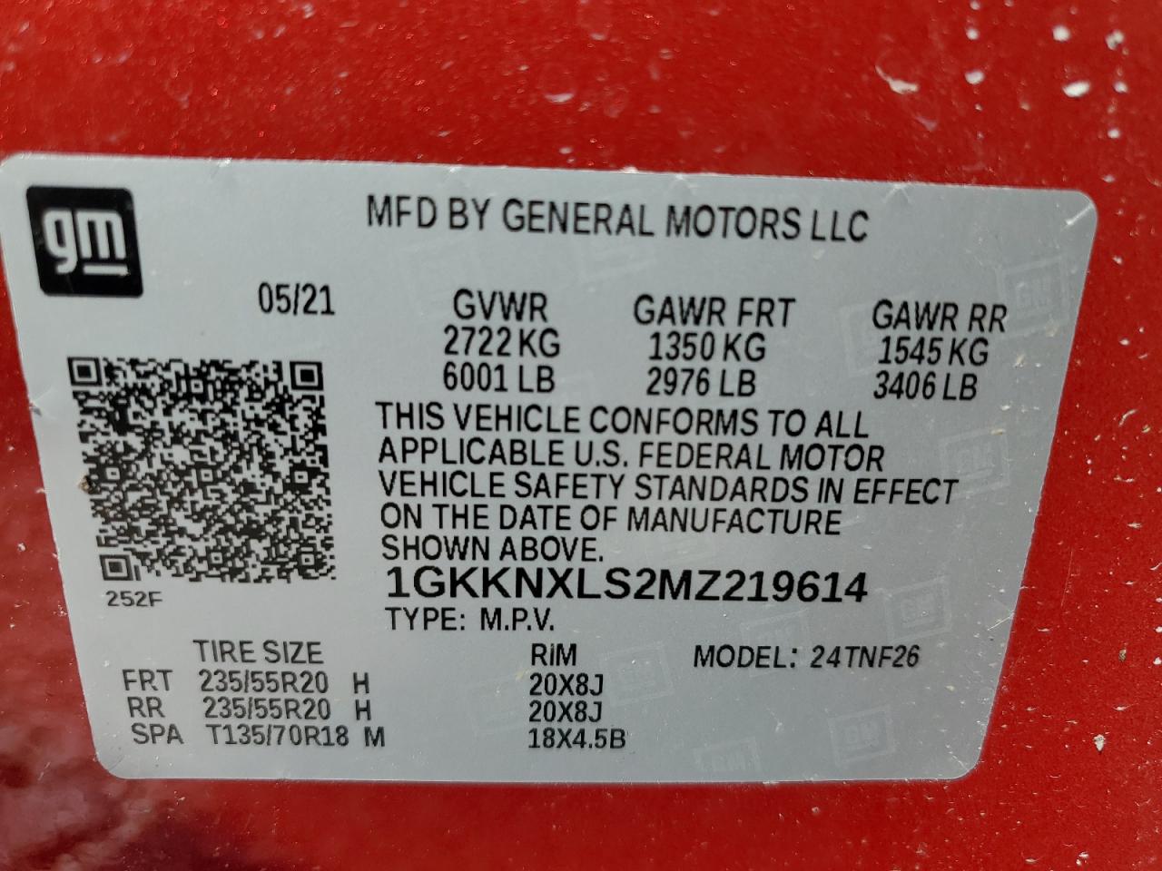 1gkknxls2mz219614 1GKKNXLS2MZ219614 2020 GMC Acadia Denali