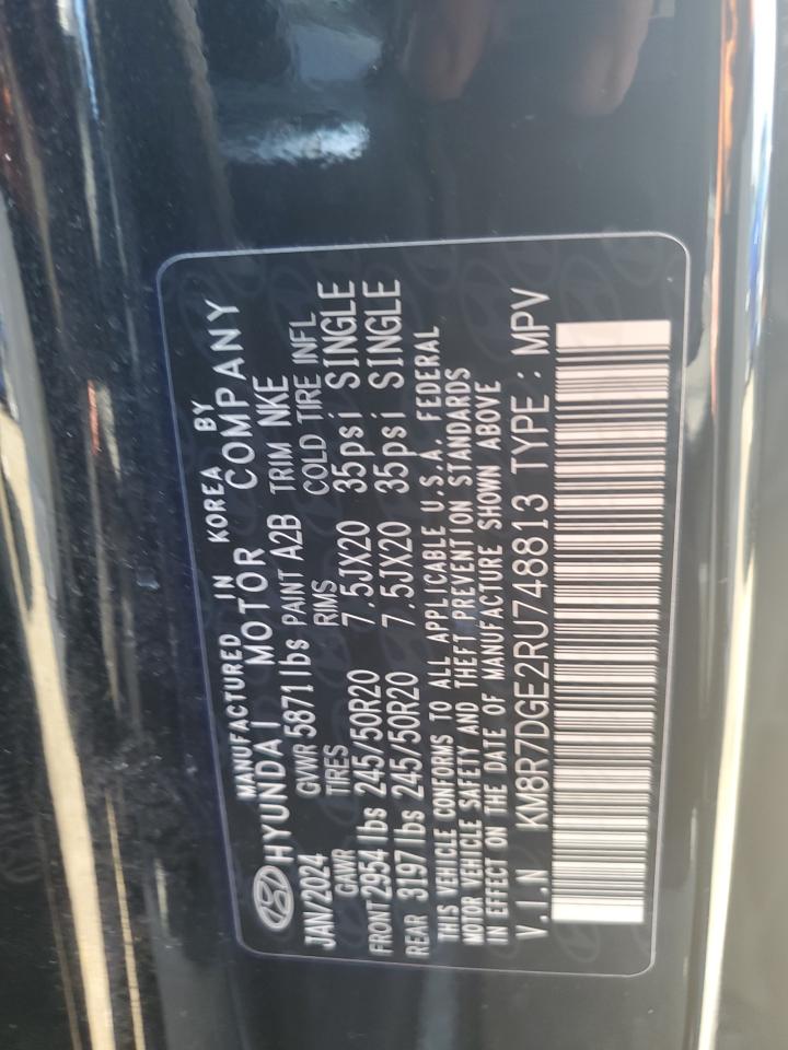 2024 Hyundai Palisade Calligraphy VIN: KM8R7DGE2RU748813 Lot: 64275935