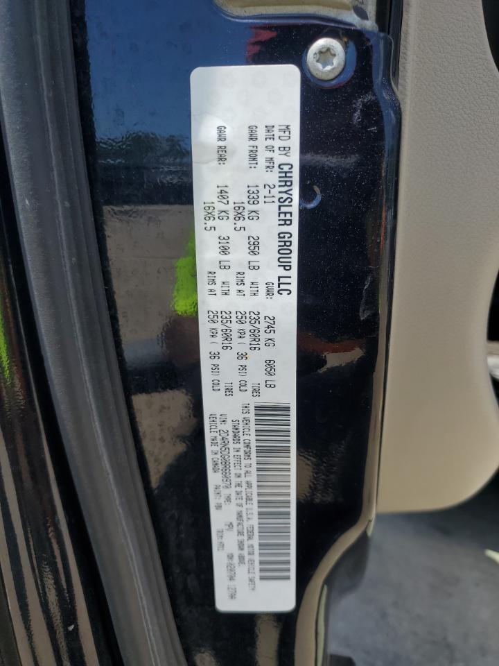 2011 Dodge Grand Caravan Crew VIN: 2D4RN5DG0BR660970 Lot: 66233355