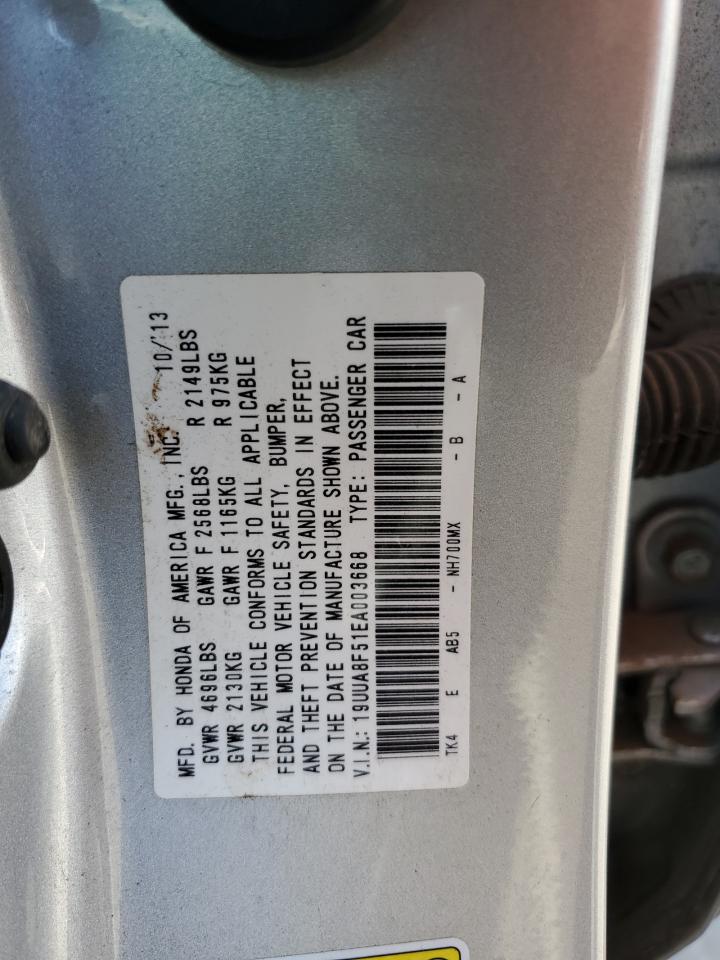 2014 Acura Tl Tech VIN: 19UUA8F51EA003668 Lot: 64488805