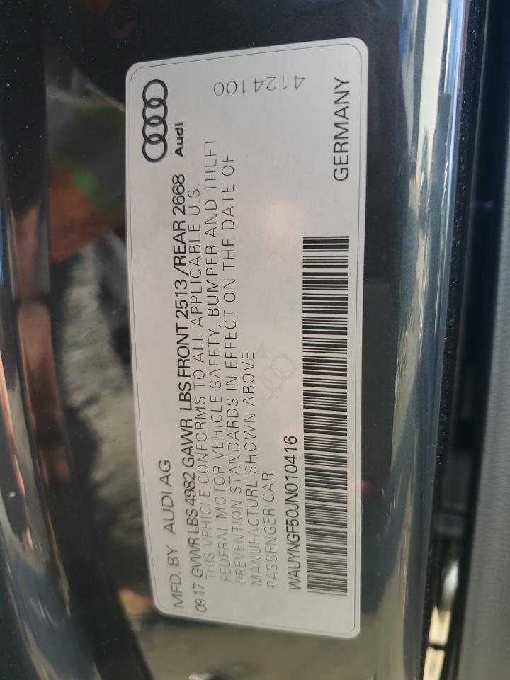 2018 Audi A5 Premium Plus VIN: WAUYNGF50JN010416 Lot: 63459595