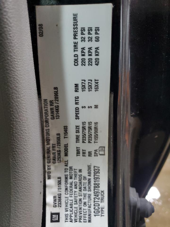 2008 Chevrolet Colorado Ls VIN: 1GCDT249788197937 Lot: 64649825