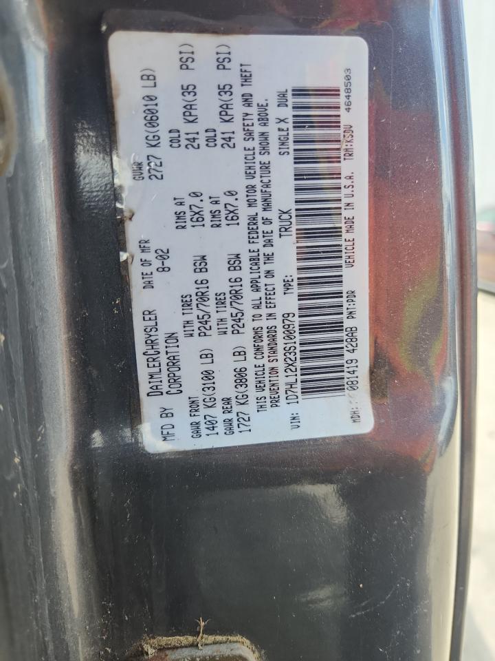 2003 Dodge Dakota Sxt VIN: 1D7HL12X23S100979 Lot: 64883235