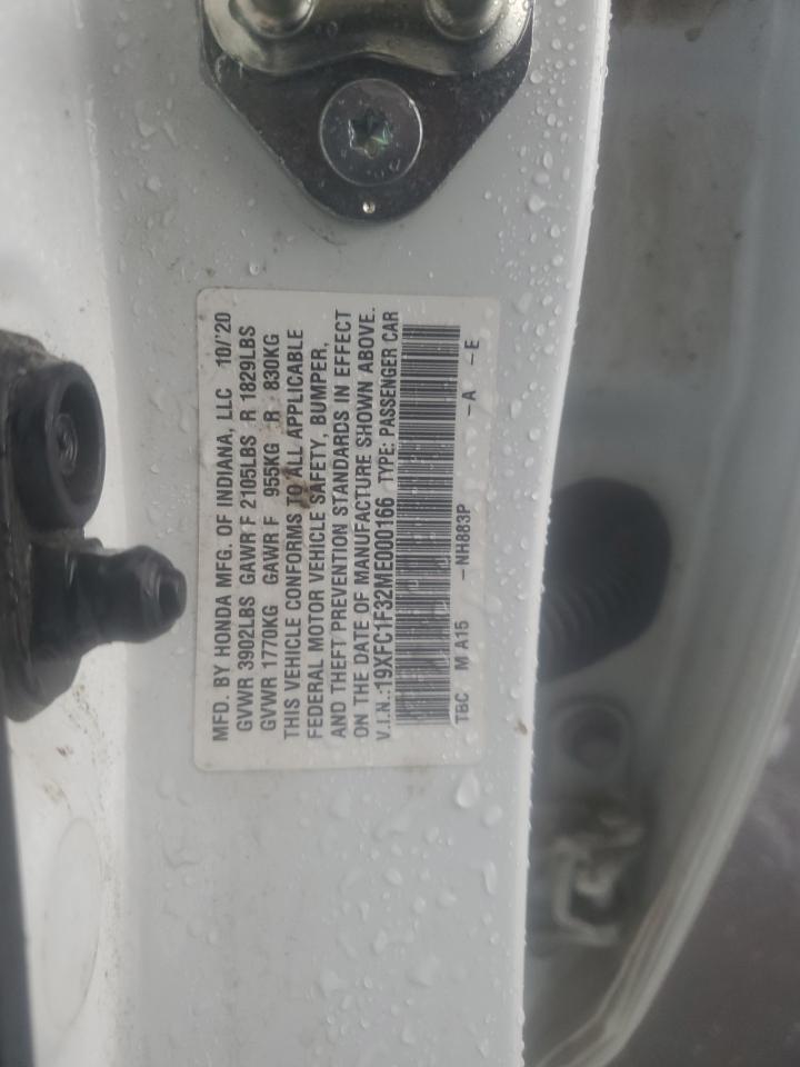 19XFC1F32ME000166 HONDA CIVIC 2021