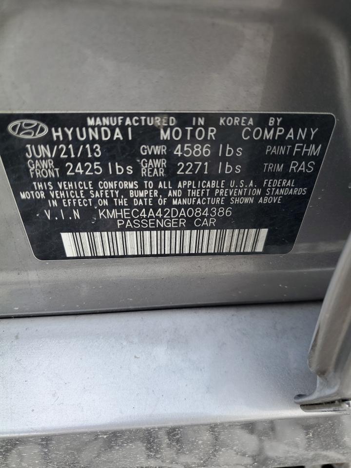 2013 Hyundai Sonata Hybrid VIN: KMHEC4A42DA084386 Lot: 63404865