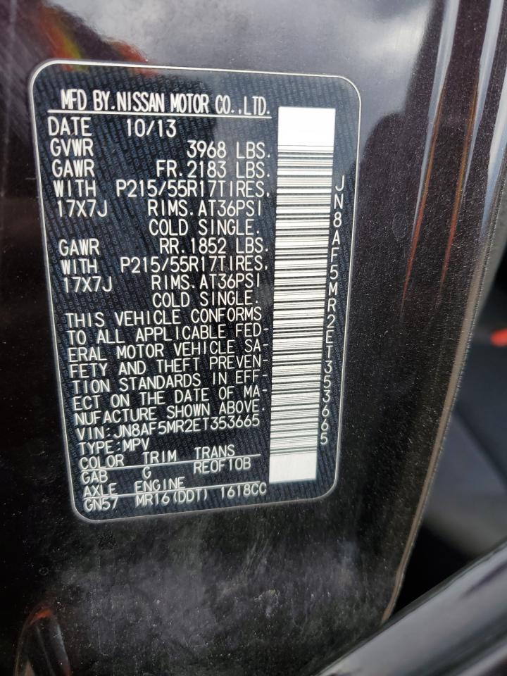 2014 Nissan Juke S VIN: JN8AF5MR2ET353665 Lot: 64906475