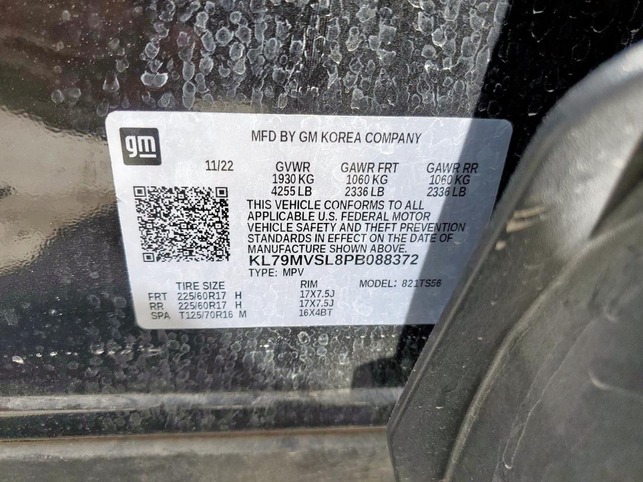 kl79mvsl8pb088372 KL79MVSL8PB088372 2023 Chevrolet Trailblazer Activ