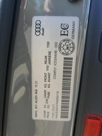 2022 AUDI A4 PREMIUM PLUS 45  