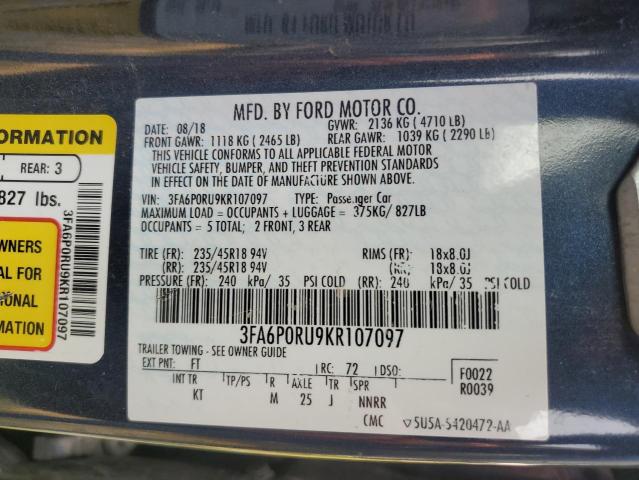 2019 FORD FUSION TITANIUM  