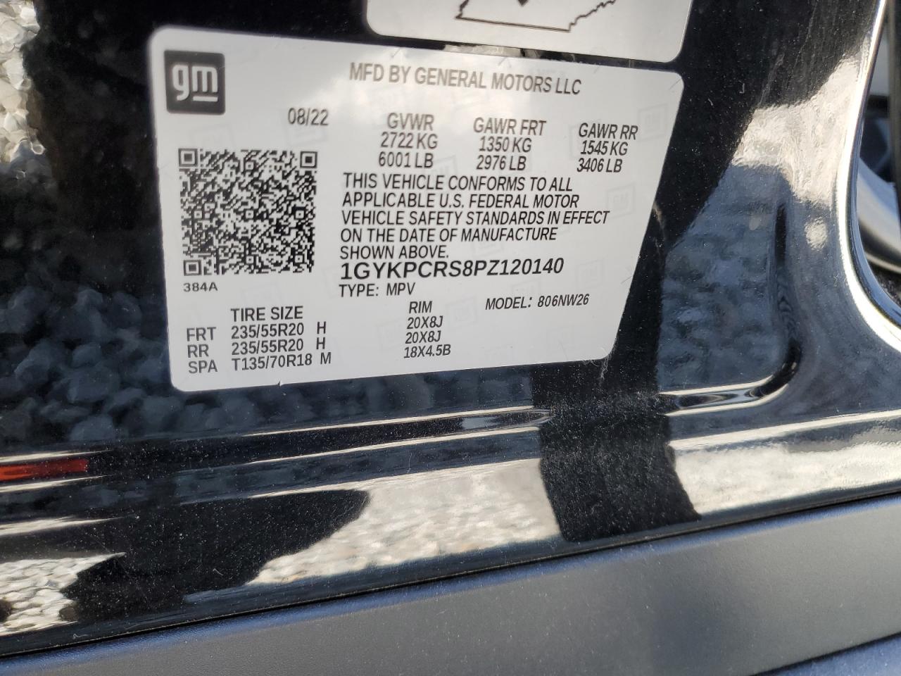 2023 Cadillac Xt6 Premium Luxury VIN: 1GYKPCRS8PZ120140 Lot: 64858445
