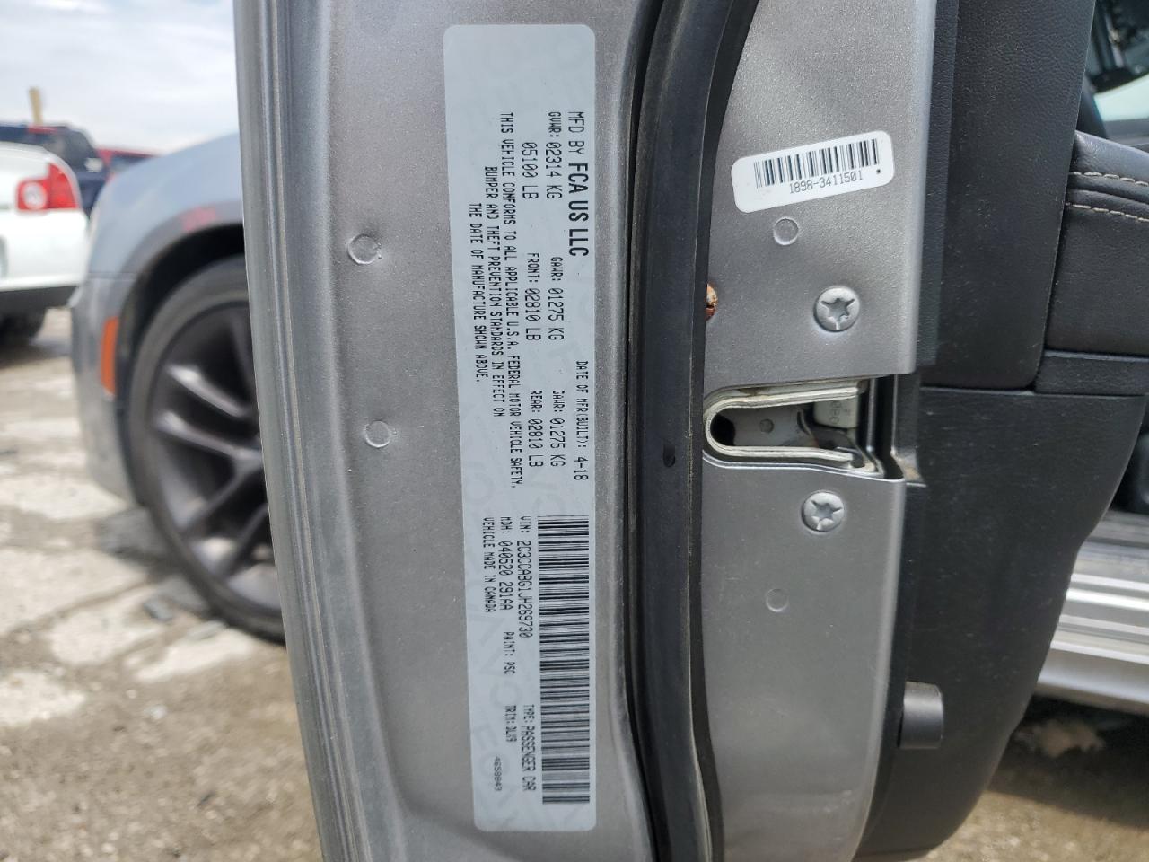 2018 Chrysler 300 S VIN: 2C3CCABG1JH269730 Lot: 64814725