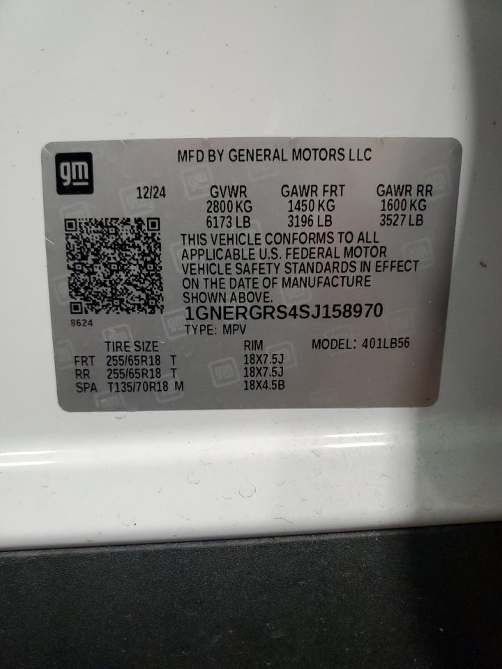 2025 Chevrolet Traverse Lt VIN: 1GNERGRS4SJ158970 Lot: 64848125