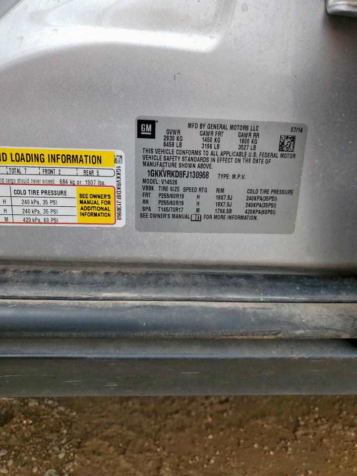 2015 GMC Acadia Slt-1 VIN: 1GKKVRKD8FJ130968 Lot: 67266425