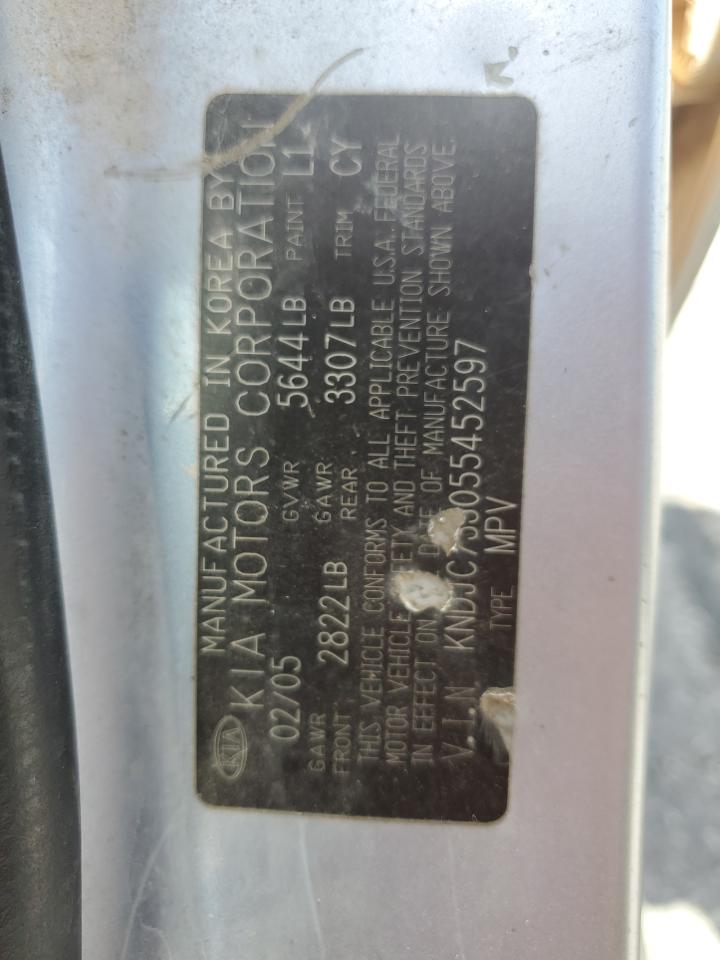 2005 Kia Sorento Ex VIN: KNDJC733055452597 Lot: 62981465
