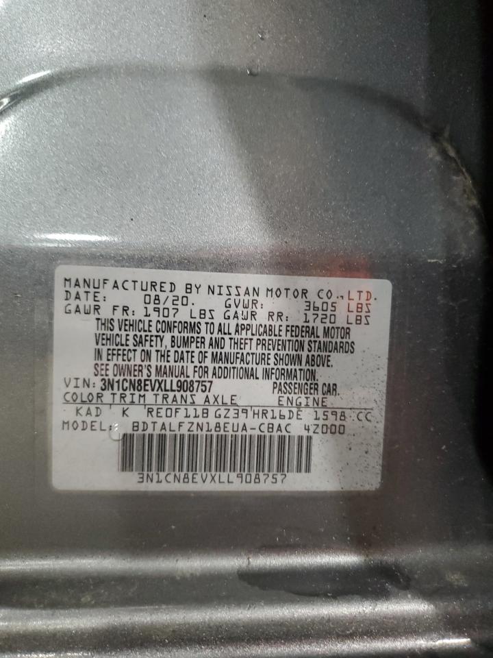 3N1CN8EVXLL908757 NISSAN VERSA 2020