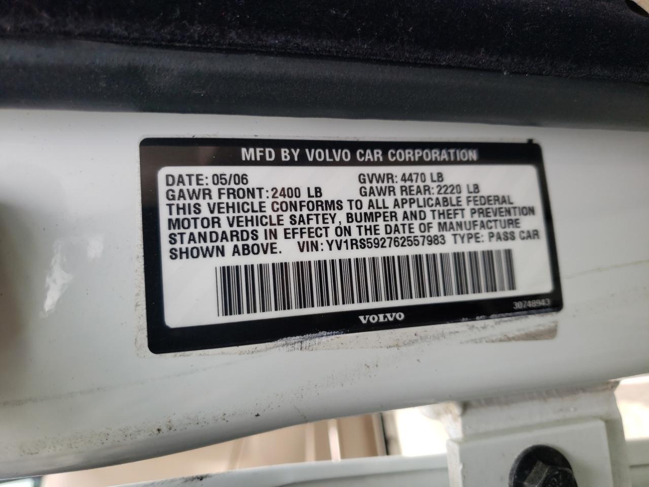 2006 Volvo S60 2.5T VIN: YV1RS592762557983 Lot: 65328475