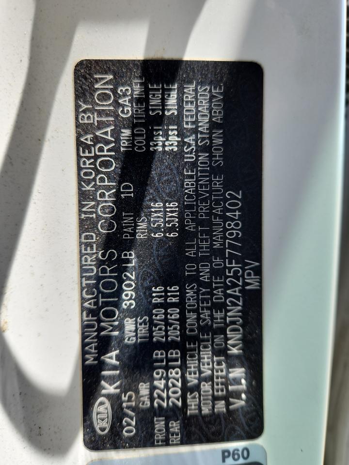 2015 Kia Soul VIN: KNDJN2A25F7798402 Lot: 64816565