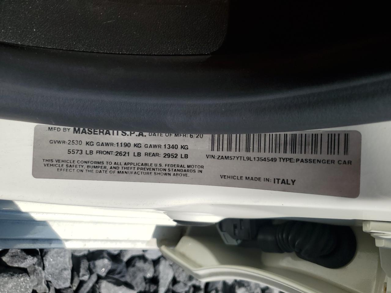 zam57ytl9l1354549 ZAM57YTL9L1354549 2020 Maserati Ghibli S