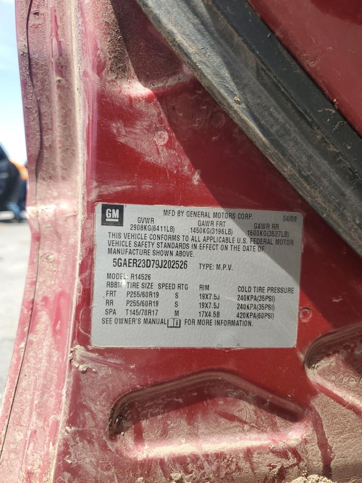 2009 Buick Enclave Cxl VIN: 5GAER23D79J202526 Lot: 64674205