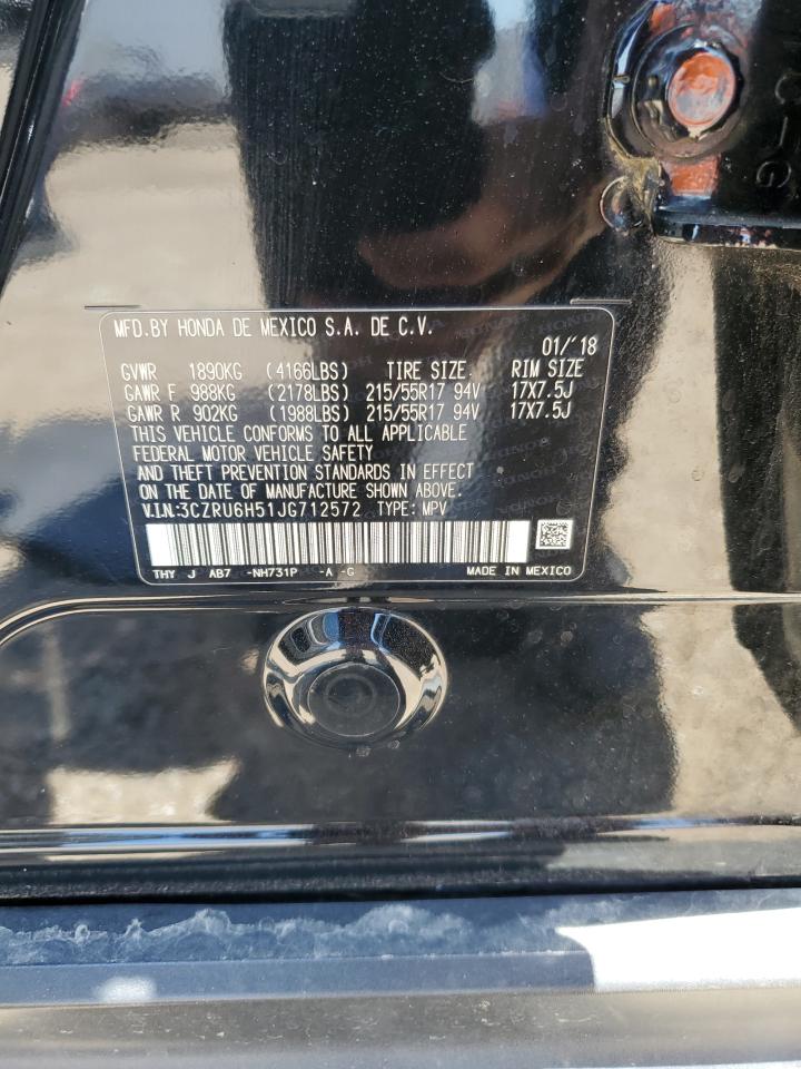 2018 Honda Hr-V Ex VIN: 3CZRU6H51JG712572 Lot: 64459395