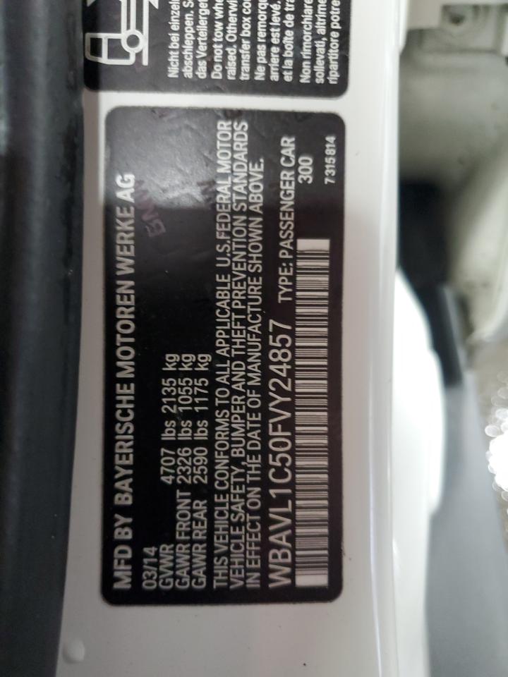2015 BMW X1 xDrive28I VIN: WBAVL1C50FVY24857 Lot: 64837575